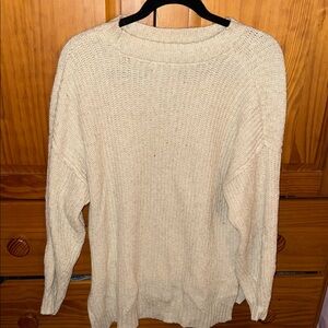 American Eagle Outfitters Cream Knit Sweater